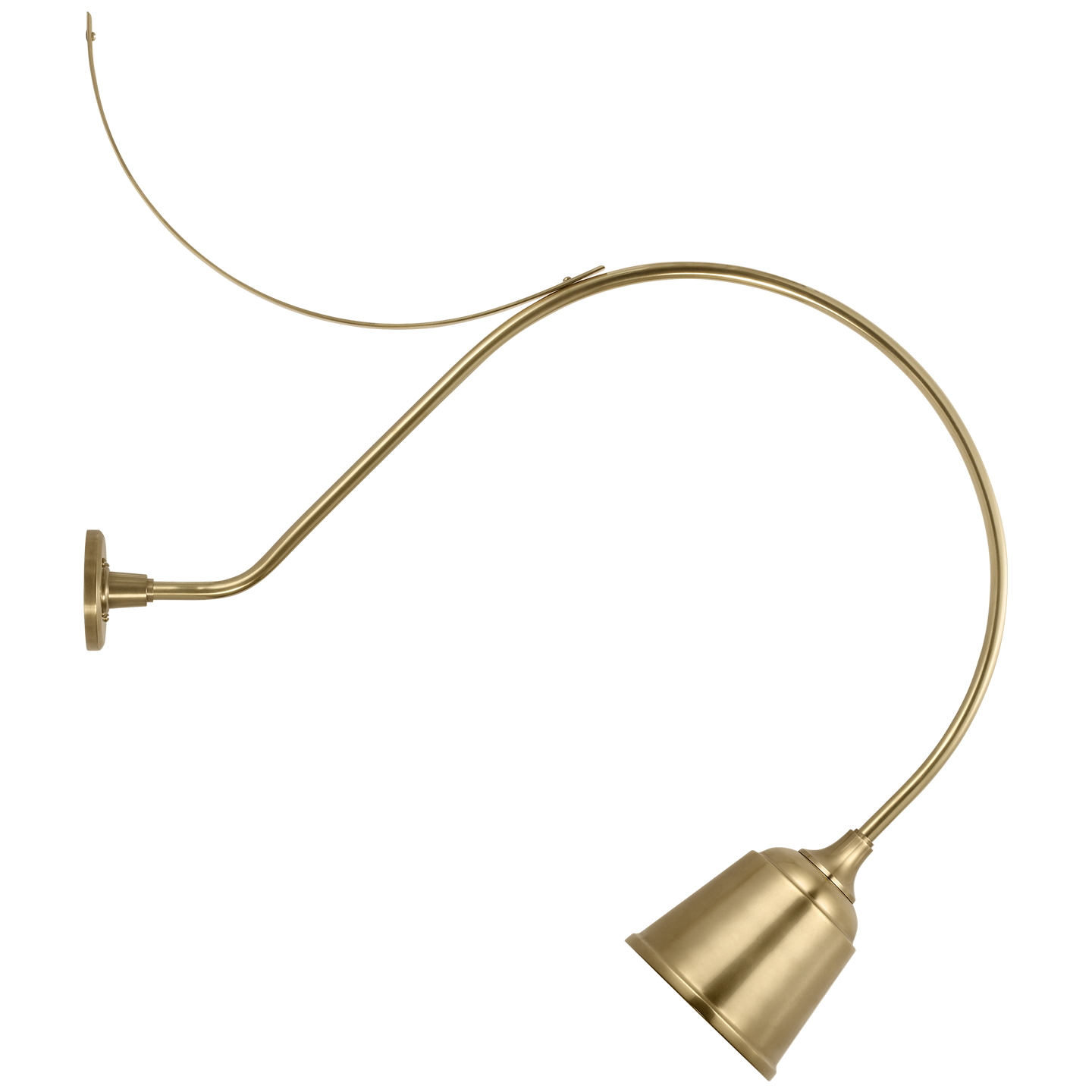 Academy 36" Anchored Larrabee Barn Light | Hand-Rubbed Antique Brass | 8 | 8" Hand-Rubbed Antique Brass Rockhouse Shade