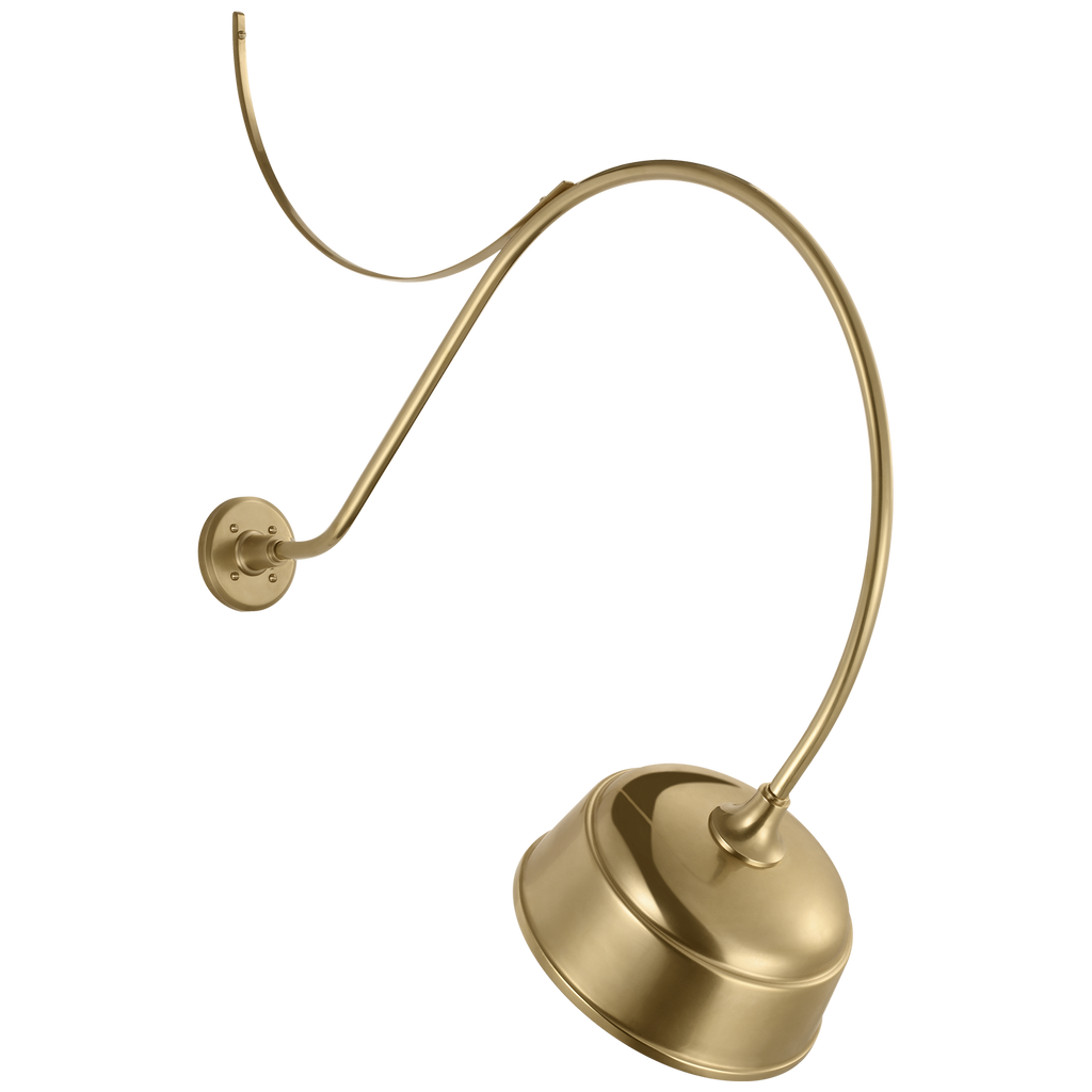 Academy 36" Anchored Larrabee Barn Light | Hand-Rubbed Antique Brass | 12.5 | 12.5" Hand-Rubbed Antique Brass Rockhouse Shade