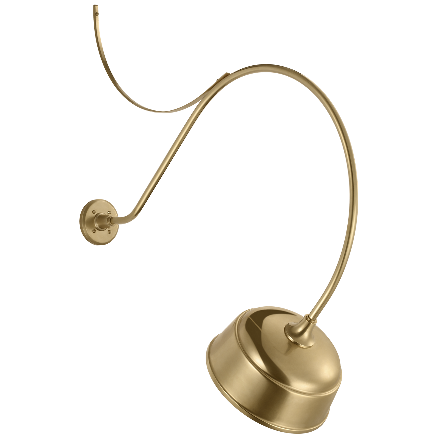 Academy 36" Anchored Larrabee Barn Light | Hand-Rubbed Antique Brass | 12.5 | 12.5" Hand-Rubbed Antique Brass Rockhouse Shade
