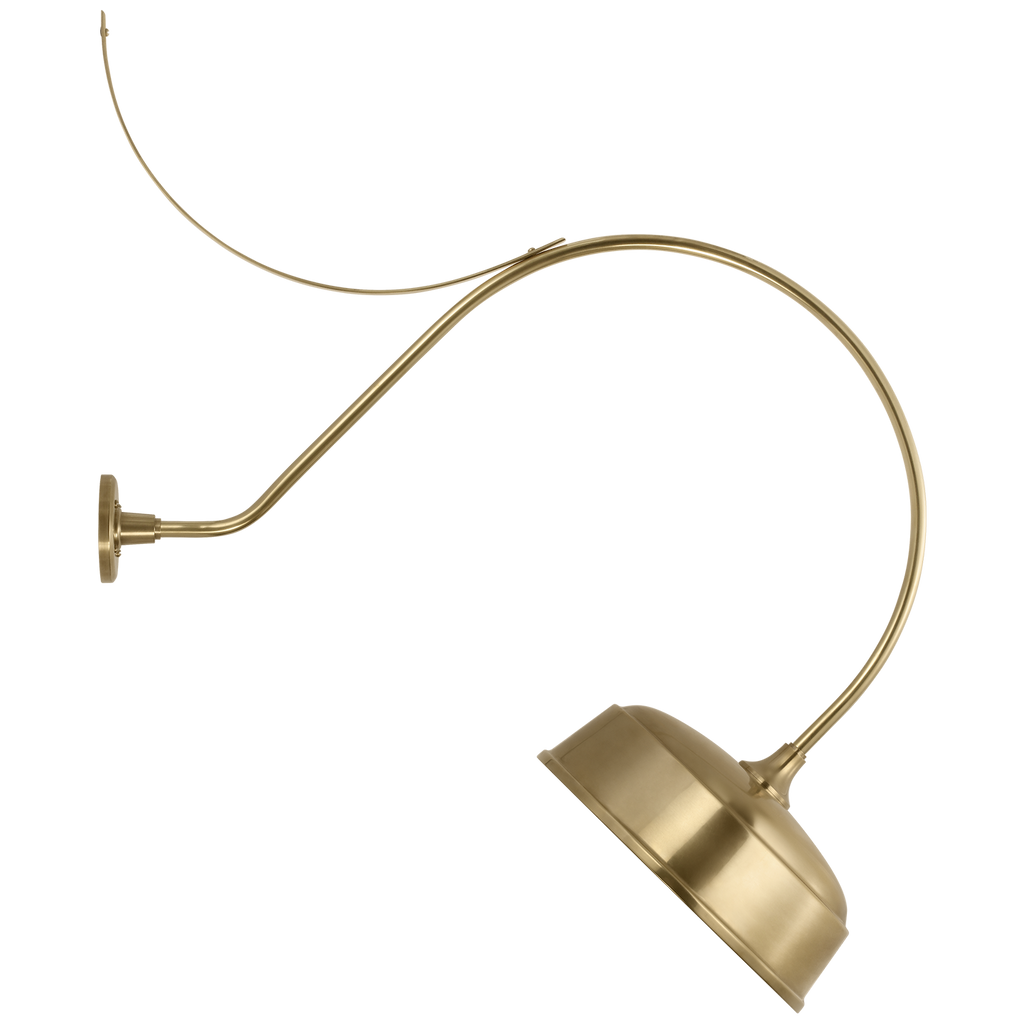Academy 36" Anchored Larrabee Barn Light | Hand-Rubbed Antique Brass | 16 | 16" Hand-Rubbed Antique Brass Rockhouse Shade