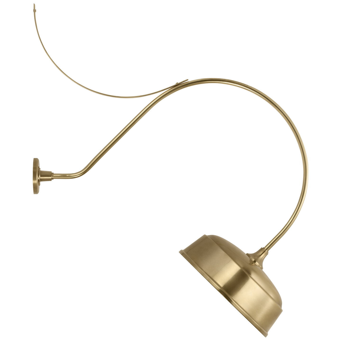 Academy 36" Anchored Larrabee Barn Light | Hand-Rubbed Antique Brass | 16 | 16" Hand-Rubbed Antique Brass Rockhouse Shade