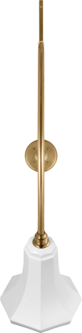 Academy 36" Anchored Larrabee Barn Light | Hand-Rubbed Antique Brass | 9.25 | 9.25" White Savannah Shade