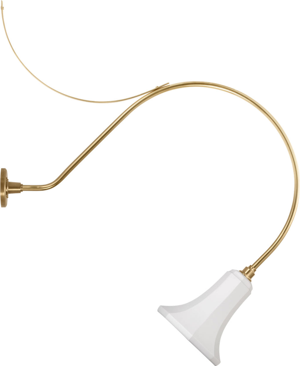 Academy 36" Anchored Larrabee Barn Light | Hand-Rubbed Antique Brass | 9.25 | 9.25" White Savannah Shade