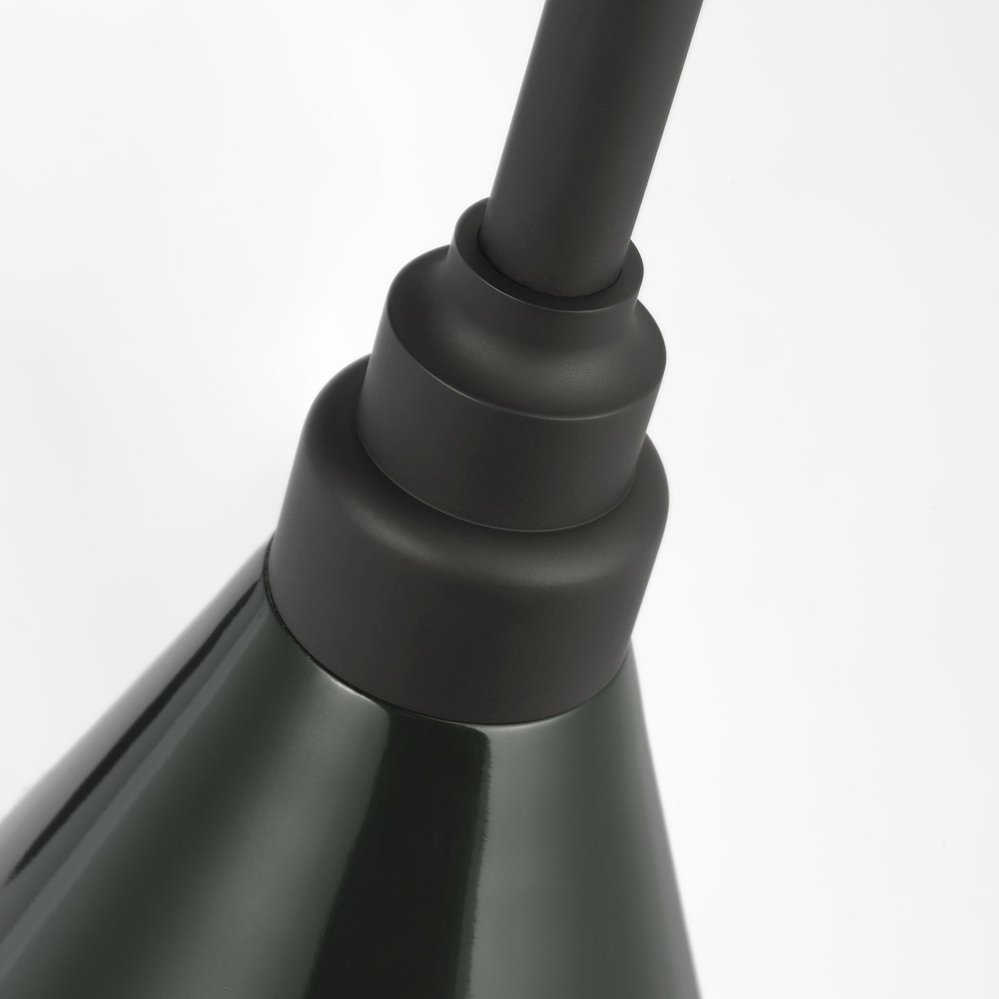 Academy 36" Anchored Larrabee Barn Light | Matte Black | 9 | 9" Green Conical Savannah Shade