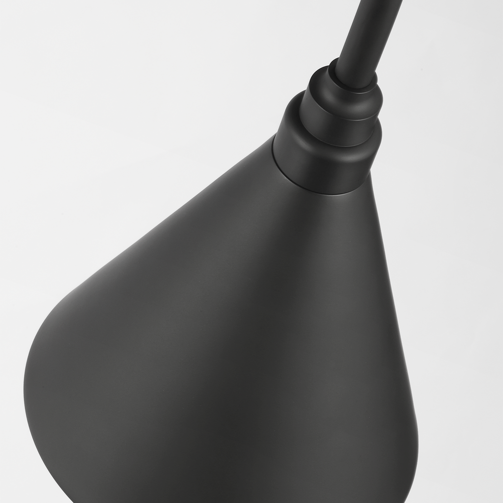 Academy 36" Anchored Larrabee Barn Light | Matte Black | 9 | 9" Matte Black Conical Savannah Shade