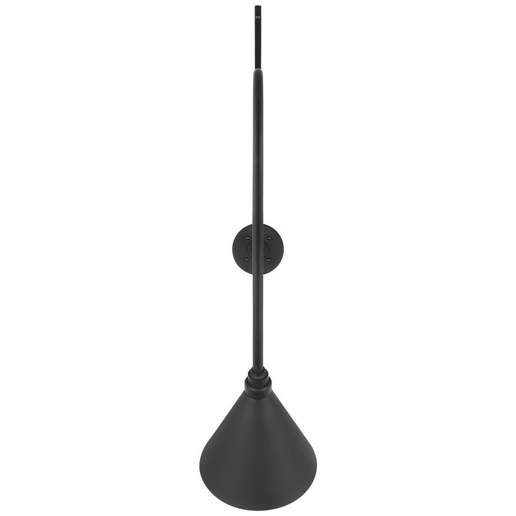 Academy 36" Anchored Larrabee Barn Light | Matte Black | 9 | 9" Matte Black Conical Savannah Shade
