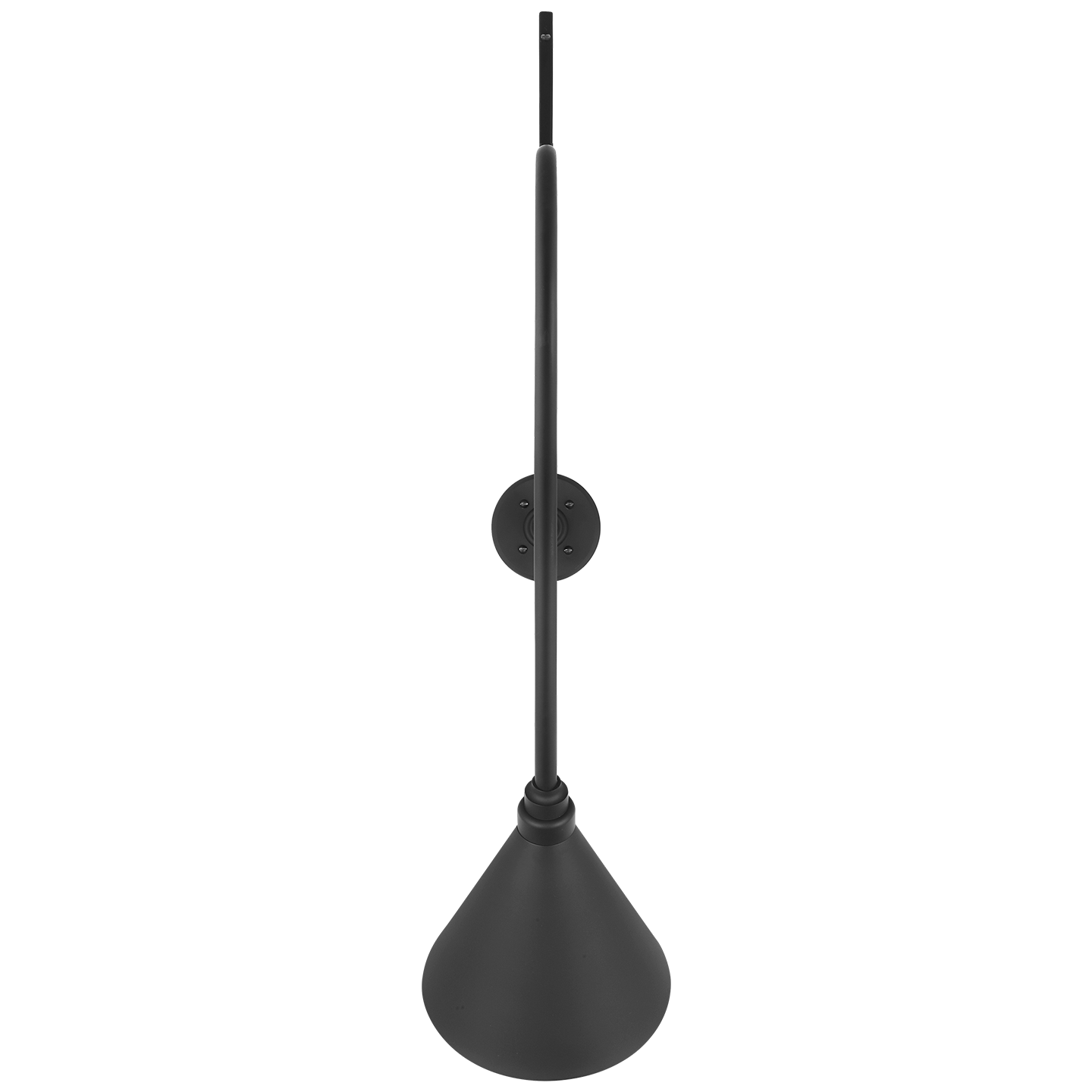 Academy 36" Anchored Larrabee Barn Light | Matte Black | 9 | 9" Matte Black Conical Savannah Shade