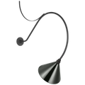 Academy 36" Anchored Larrabee Barn Light | Matte Black | 12.5 | 12.5" Green Conical Savannah Shade