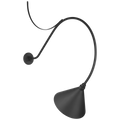 Academy 36" Anchored Larrabee Barn Light | Matte Black | 12.5 | 12.5" Matte Black Conical Savannah Shade