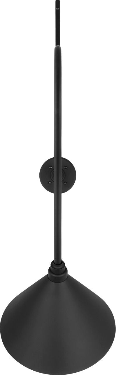 Academy 36" Anchored Larrabee Barn Light | Matte Black | 12.5 | 12.5" Matte Black Conical Savannah Shade