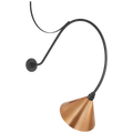 Academy 36" Anchored Larrabee Barn Light | Matte Black | 12.5 | 12.5" Soft Copper Conical Savannah Shade