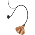 Academy 36" Anchored Larrabee Barn Light | Matte Black | 12.5 | 12.5" Soft Copper Bowers Shade