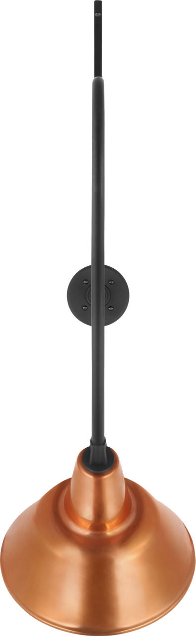 Academy 36" Anchored Larrabee Barn Light | Matte Black | 12.5 | 12.5" Soft Copper Bowers Shade