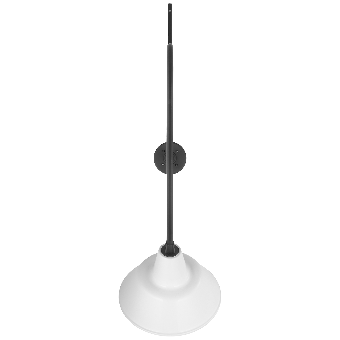 Academy 36" Anchored Larrabee Barn Light | Matte Black | 12.5 | 12.5" White Bowers Shade