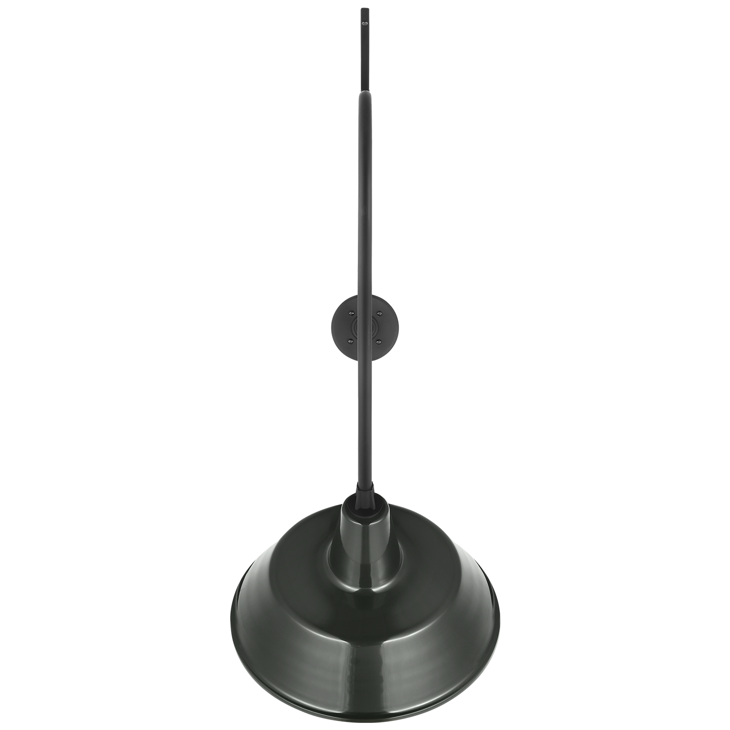 Academy 36" Anchored Larrabee Barn Light | Matte Black | 16 | 16" Green Bowers Shade