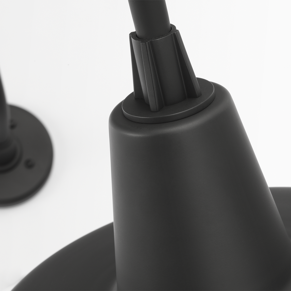 Academy 36" Anchored Larrabee Barn Light | Matte Black | 16 | 16" Matte Black Bowers Shade