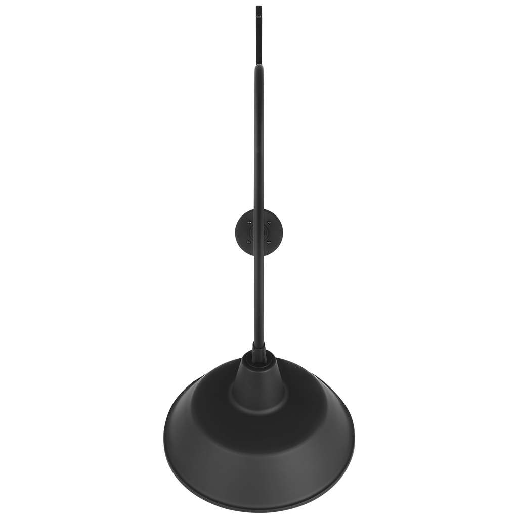 Academy 36" Anchored Larrabee Barn Light | Matte Black | 16 | 16" Matte Black Bowers Shade