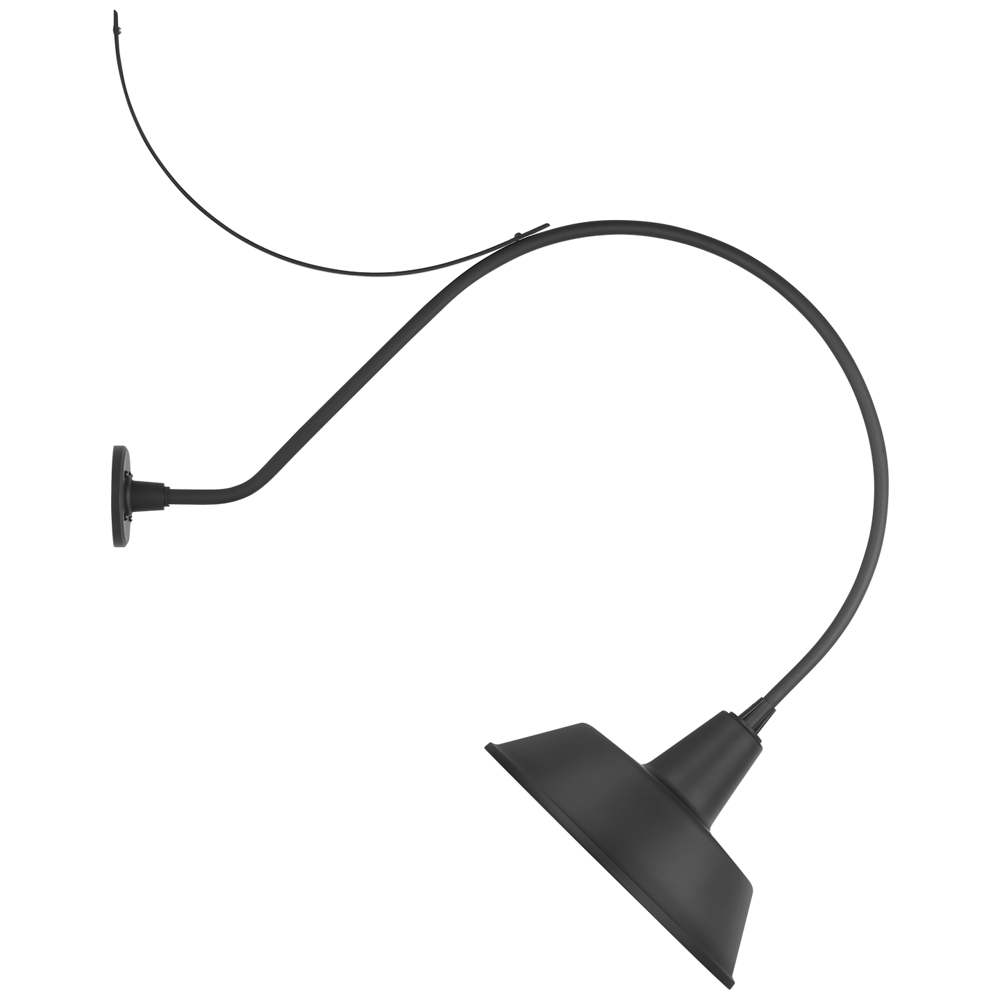 Academy 36" Anchored Larrabee Barn Light | Matte Black | 16 | 16" Matte Black Bowers Shade