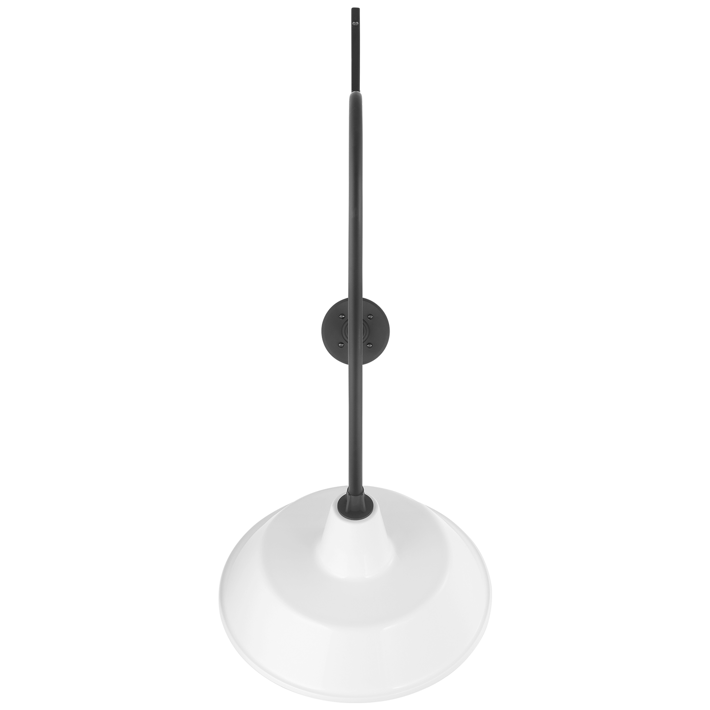 Academy 36" Anchored Larrabee Barn Light | Matte Black | 16 | 16" White Bowers Shade