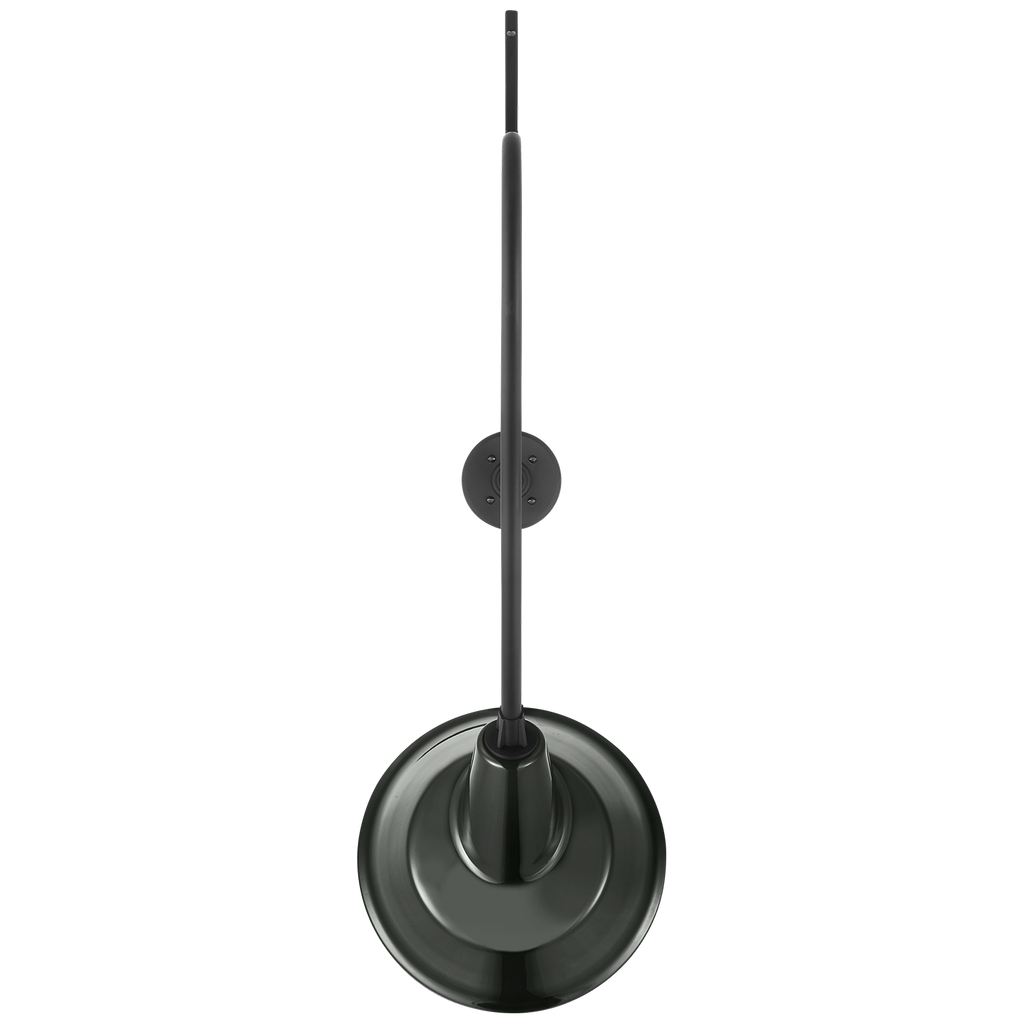 Academy 36" Anchored Larrabee Barn Light | Matte Black | 12.5 | 12.5" Green Tilted Bowers Shade