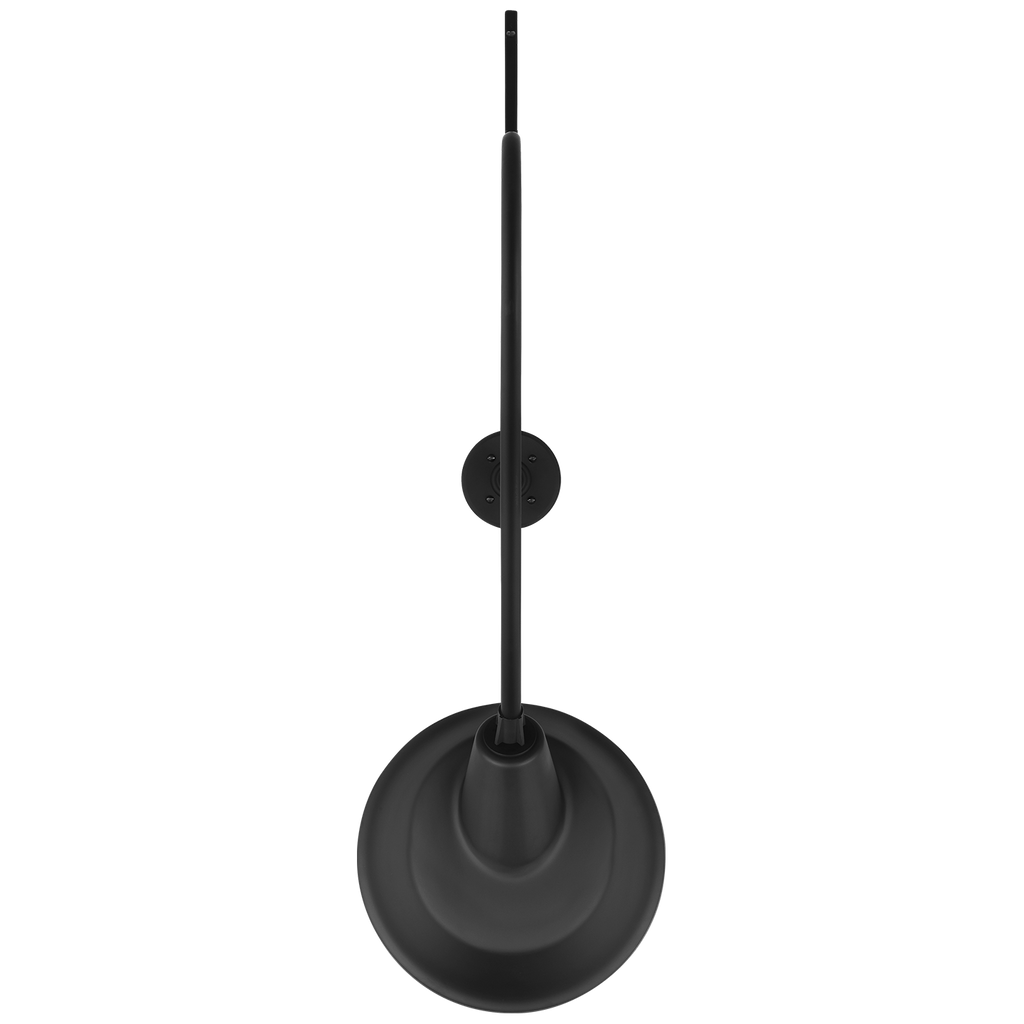 Academy 36" Anchored Larrabee Barn Light | Matte Black | 12.5 | 12.5" Matte Black Tilted Bowers Shade