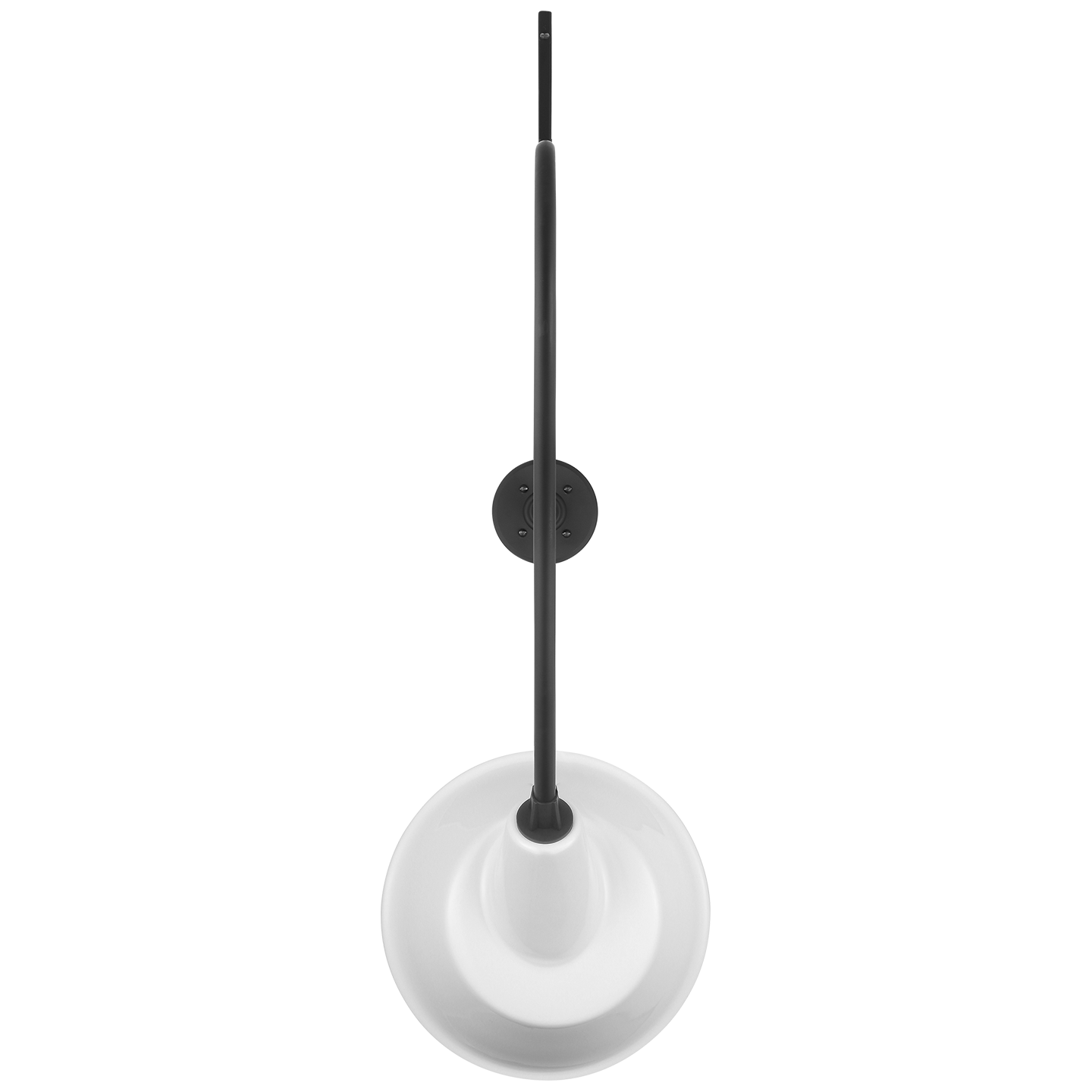 Academy 36" Anchored Larrabee Barn Light | Matte Black | 12.5 | 12.5" White Tilted Bowers Shade