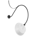 Academy 36" Anchored Larrabee Barn Light | Matte Black | 16 | 16" White Tilted Bowers Shade