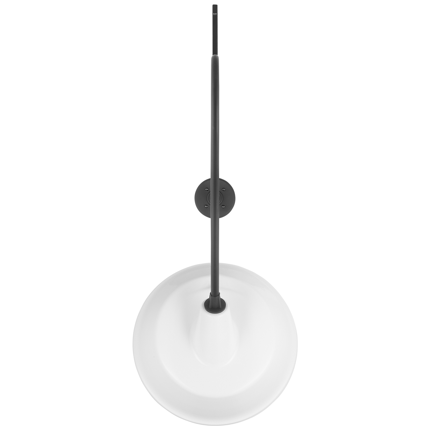 Academy 36" Anchored Larrabee Barn Light | Matte Black | 16 | 16" White Tilted Bowers Shade