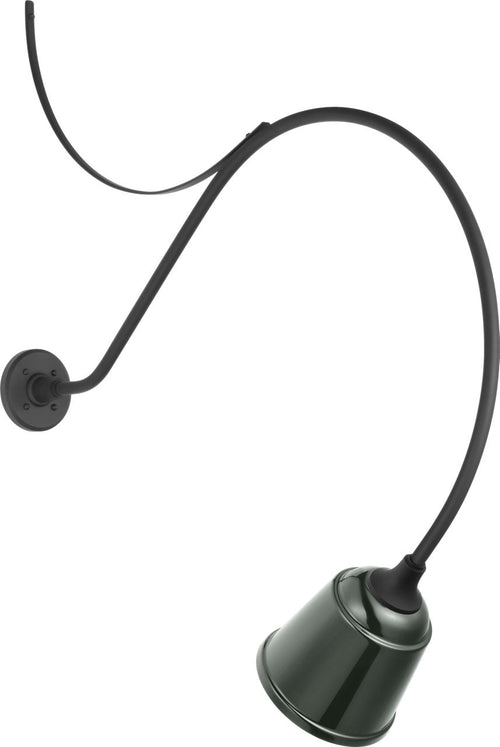 Academy 36" Anchored Larrabee Barn Light | Matte Black | 8 | 8" Green Rockhouse Shade