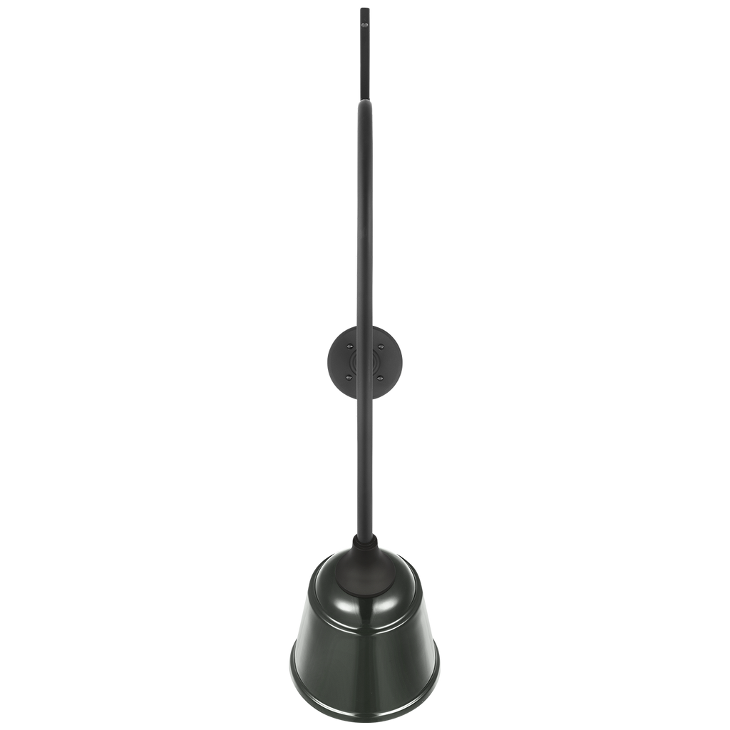 Academy 36" Anchored Larrabee Barn Light | Matte Black | 8 | 8" Green Rockhouse Shade