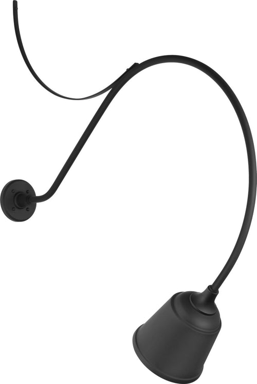 Academy 36" Anchored Larrabee Barn Light | Matte Black | 8 | 8" Matte Black Rockhouse Shade