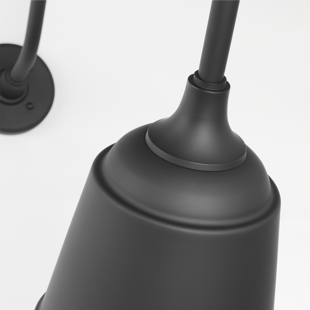 Academy 36" Anchored Larrabee Barn Light | Matte Black | 8 | 8" Matte Black Rockhouse Shade
