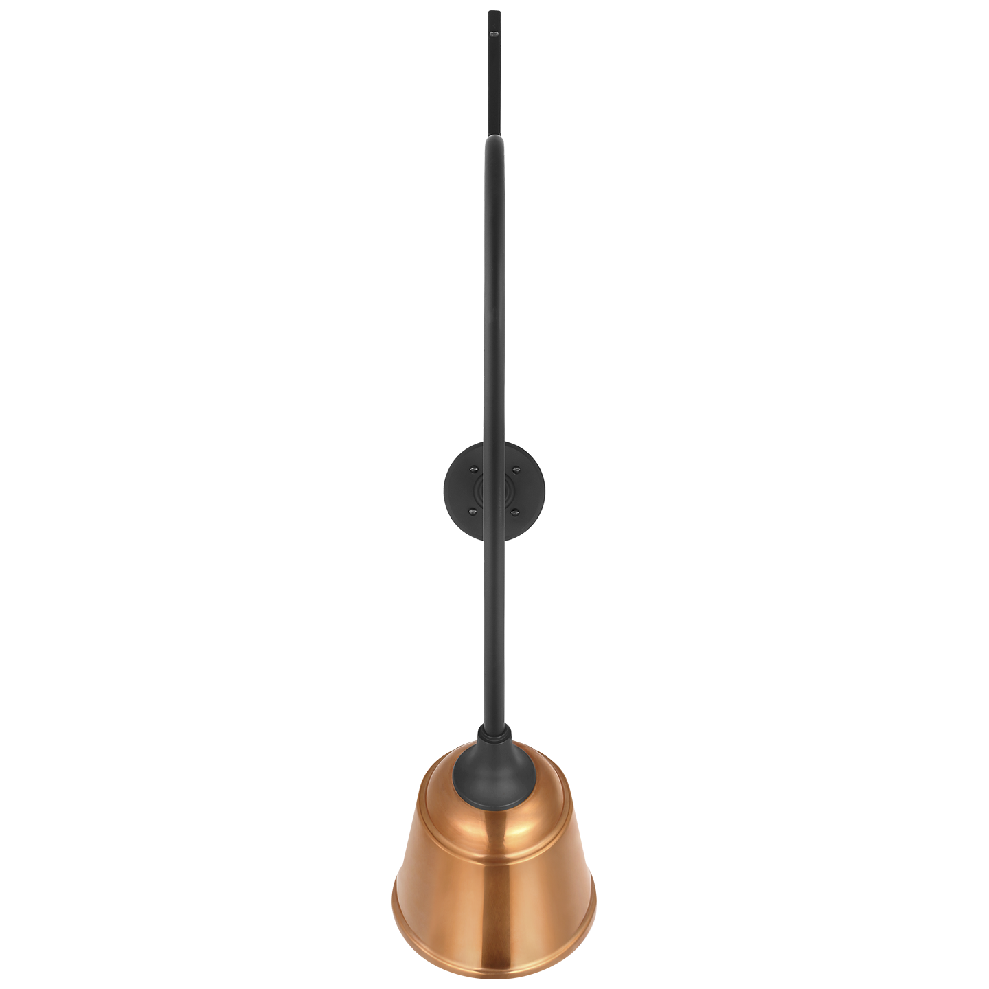 Academy 36" Anchored Larrabee Barn Light | Matte Black | 8 | 8" Soft Copper Rockhouse Shade