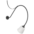 Academy 36" Anchored Larrabee Barn Light | Matte Black | 8 | 8" White Rockhouse Shade