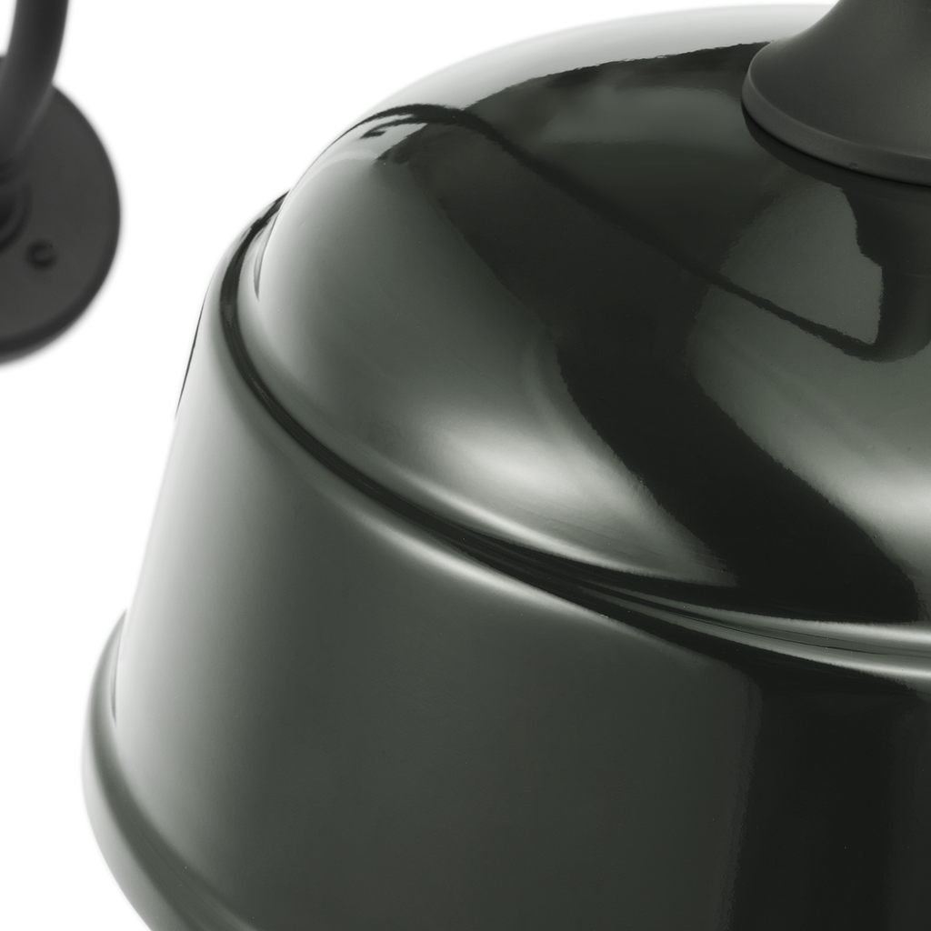 Academy 36" Anchored Larrabee Barn Light | Matte Black | 12.5 | 12.5" Green Rockhouse Shade
