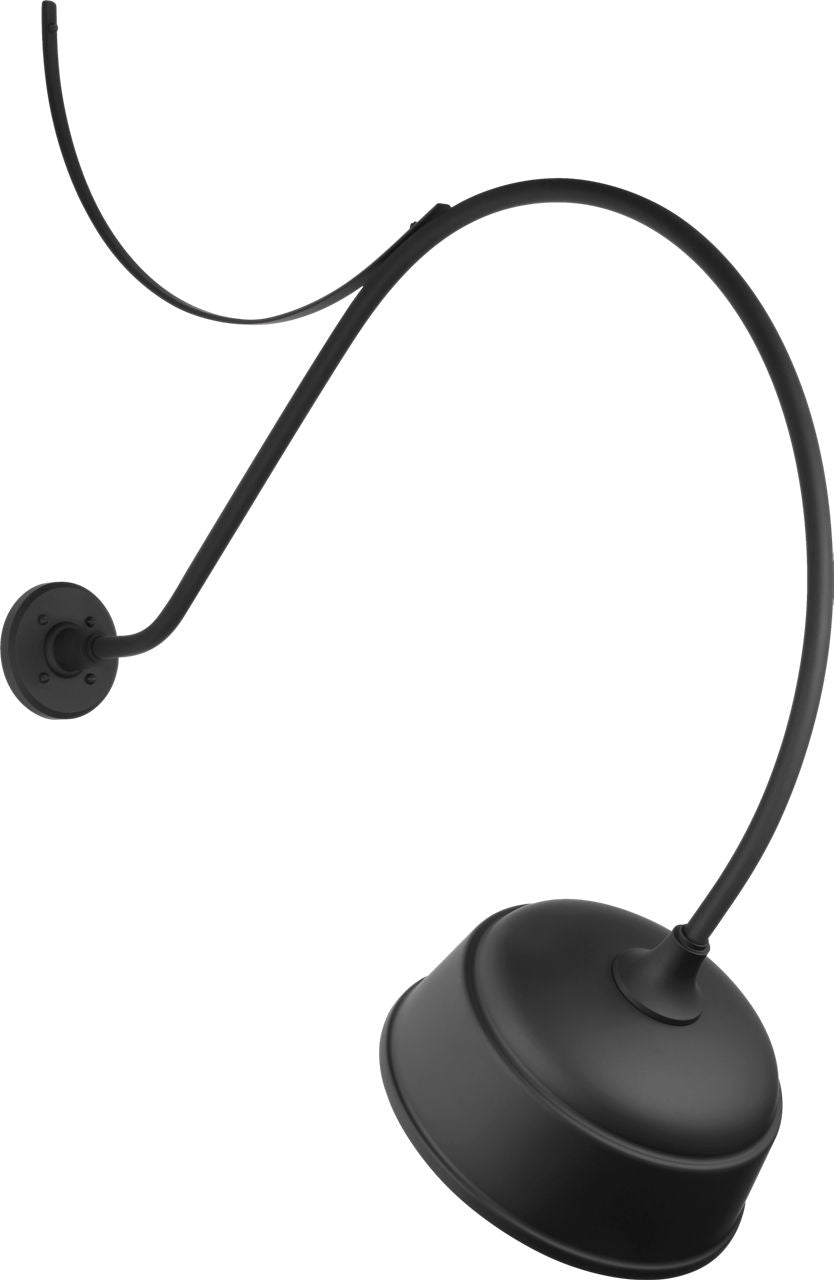 Academy 36" Anchored Larrabee Barn Light | Matte Black | 12.5 | 12.5" Matte Black Rockhouse Shade