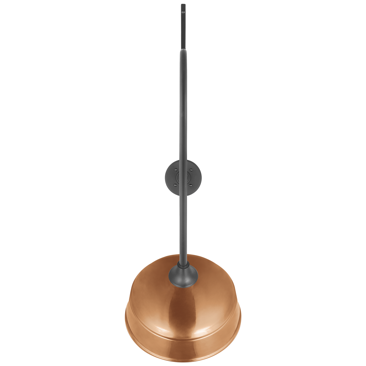 Academy 36" Anchored Larrabee Barn Light | Matte Black | 12.5 | 12.5" Soft Copper Rockhouse Shade