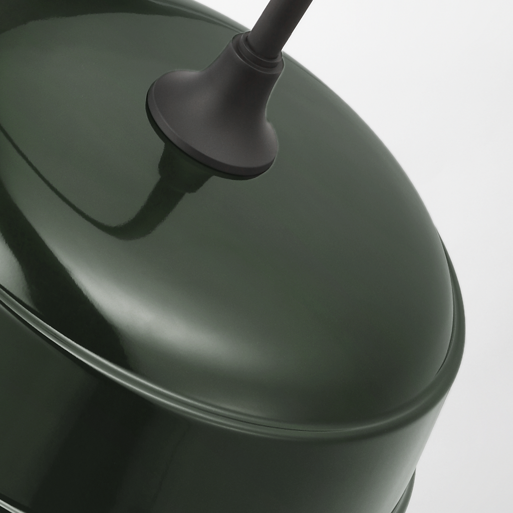 Academy 36" Anchored Larrabee Barn Light | Matte Black | 16 | 16" Green Rockhouse Shade