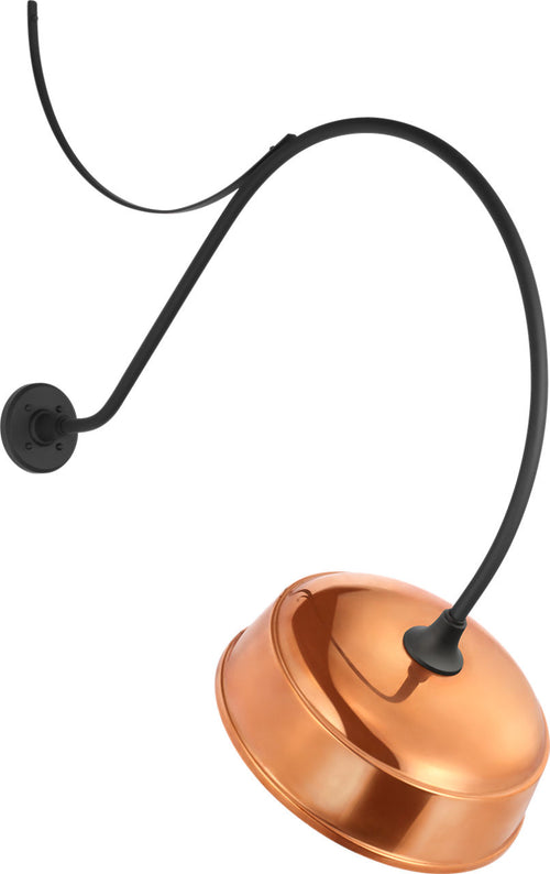 Academy 36" Anchored Larrabee Barn Light | Matte Black | 16 | 16" Soft Copper Rockhouse Shade