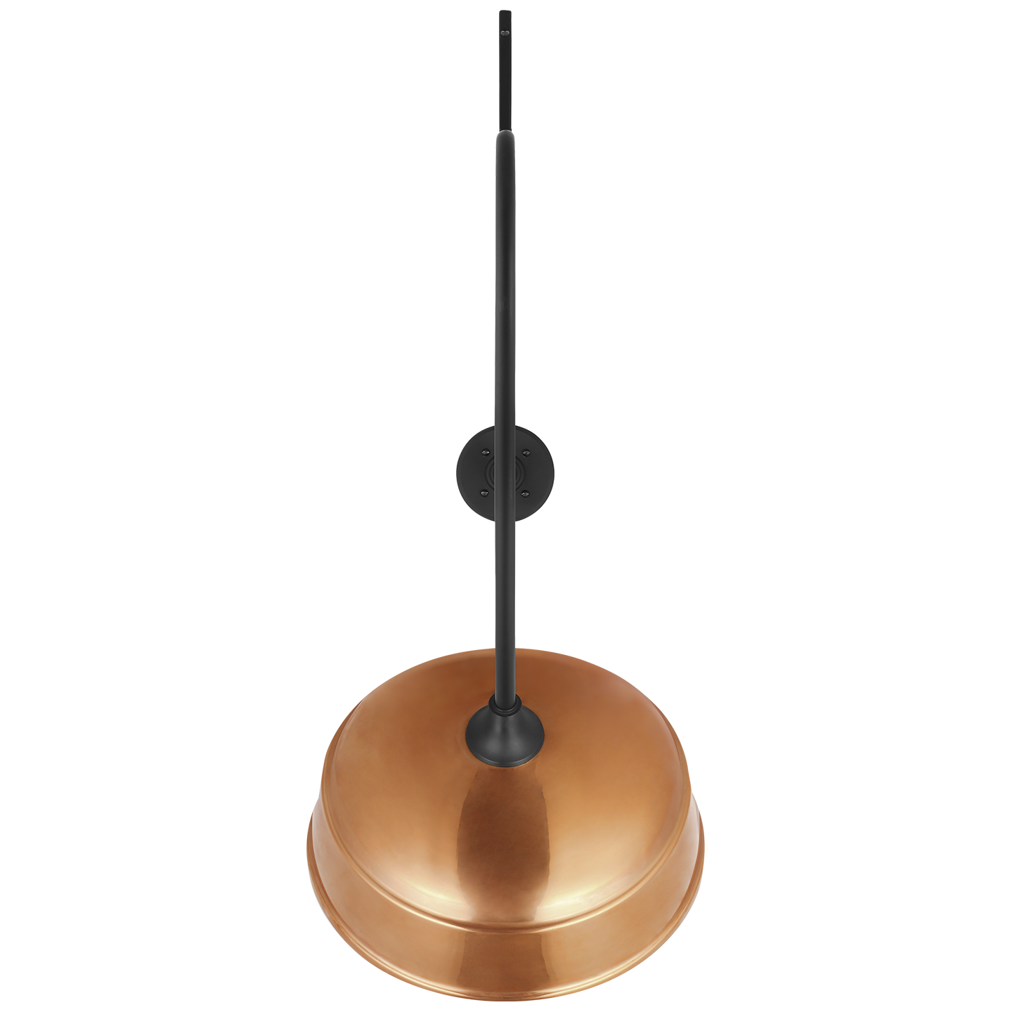 Academy 36" Anchored Larrabee Barn Light | Matte Black | 16 | 16" Soft Copper Rockhouse Shade