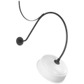 Academy 36" Anchored Larrabee Barn Light | Matte Black | 16 | 16" White Rockhouse Shade