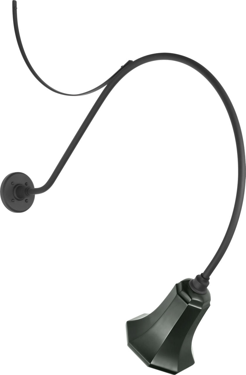 Academy 36" Anchored Larrabee Barn Light | Matte Black | 7.5 | 7.5" Green Savannah Shade