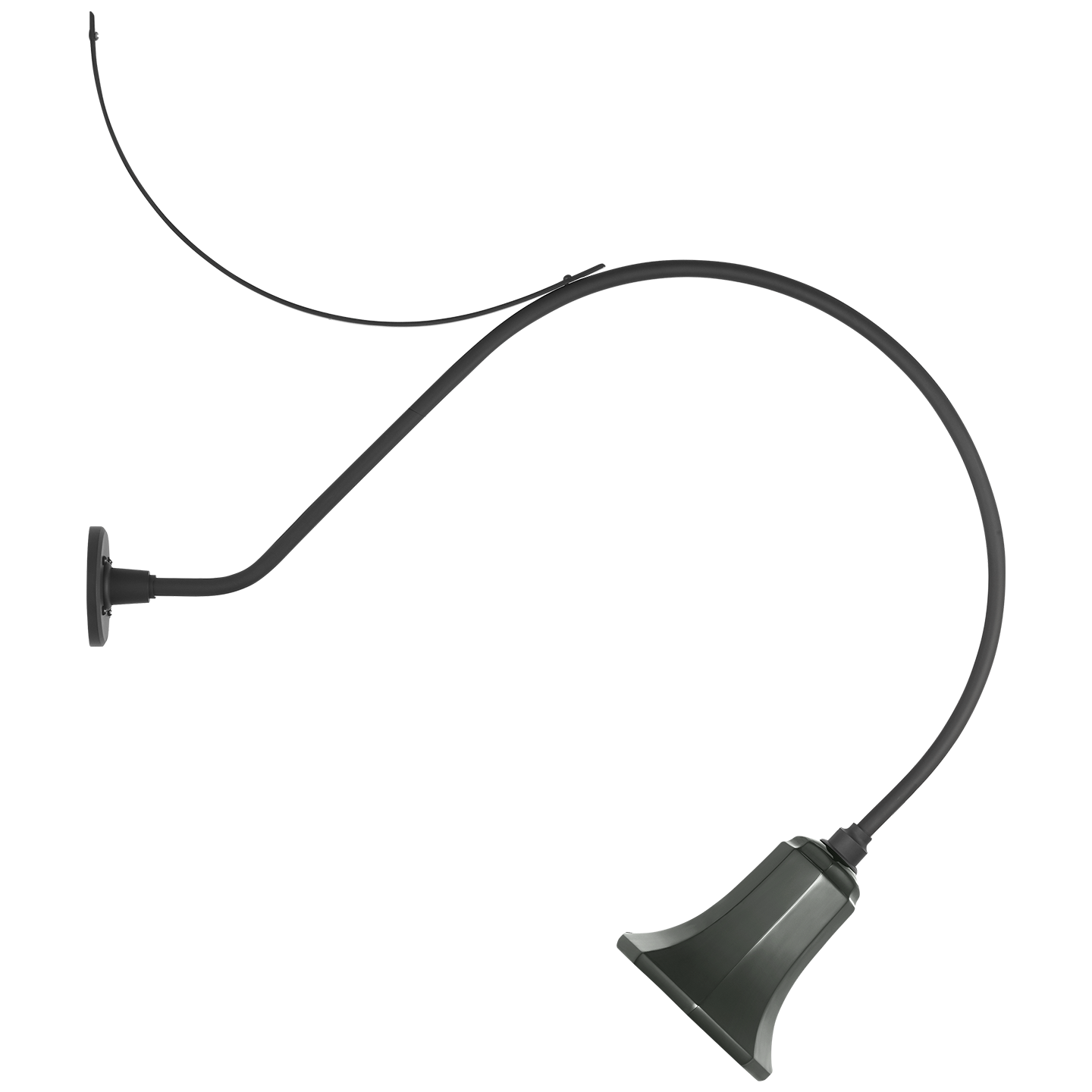 Academy 36" Anchored Larrabee Barn Light | Matte Black | 7.5 | 7.5" Green Savannah Shade