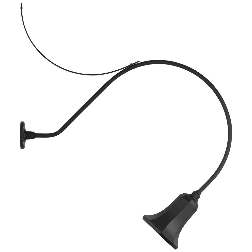Academy 36" Anchored Larrabee Barn Light | Matte Black | 7.5 | 7.5" Matte Black Savannah Shade