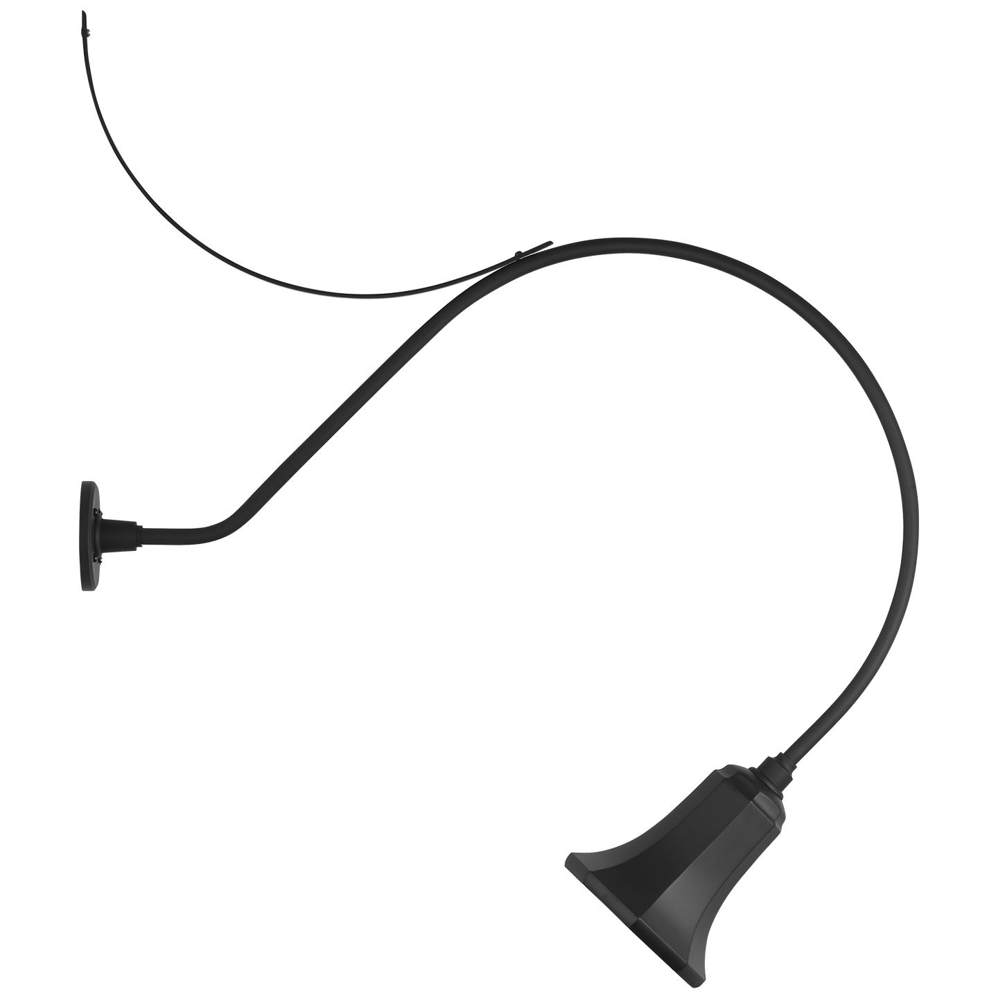Academy 36" Anchored Larrabee Barn Light | Matte Black | 7.5 | 7.5" Matte Black Savannah Shade