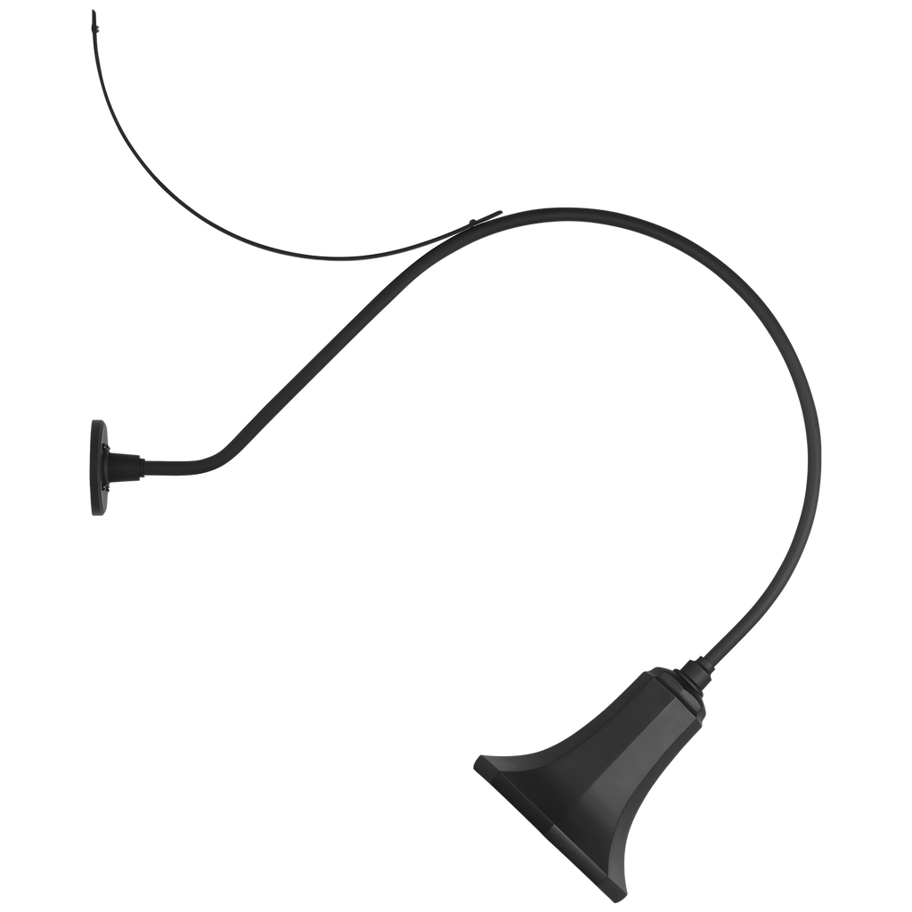 Academy 36" Anchored Larrabee Barn Light | Matte Black | 9.25 | 9.25" Matte Black Savannah Shade