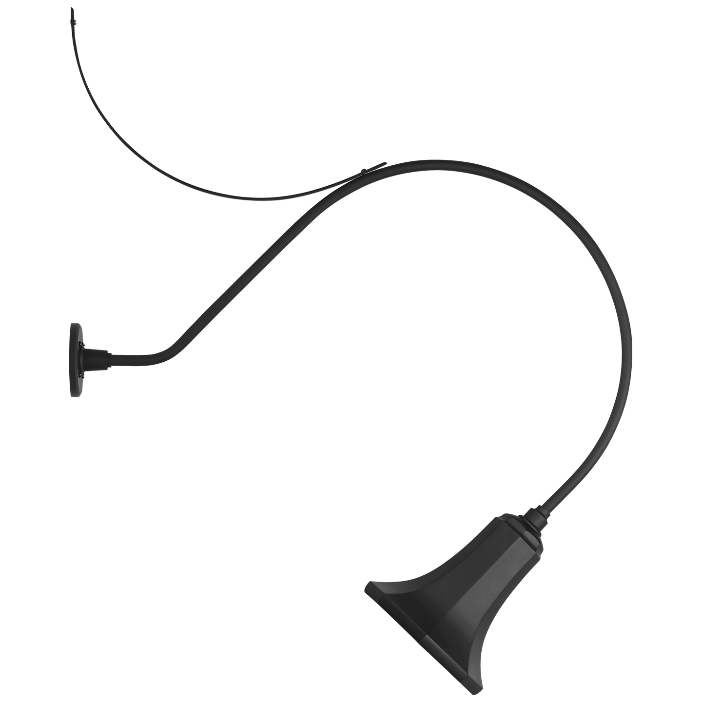 Academy 36" Anchored Larrabee Barn Light | Matte Black | 9.25 | 9.25" Matte Black Savannah Shade