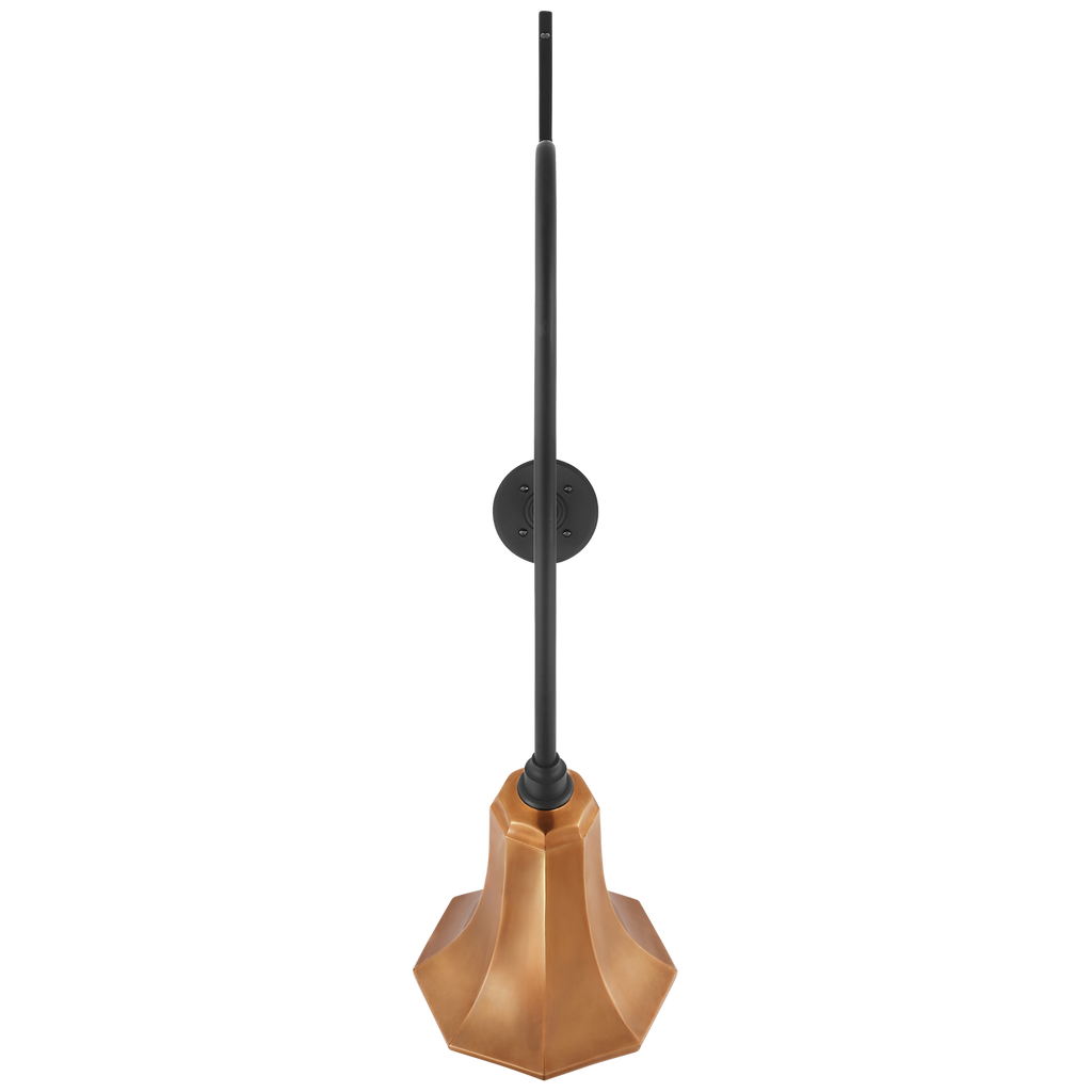 Academy 36" Anchored Larrabee Barn Light | Matte Black | 9.25 | 9.25" Soft Copper Savannah Shade