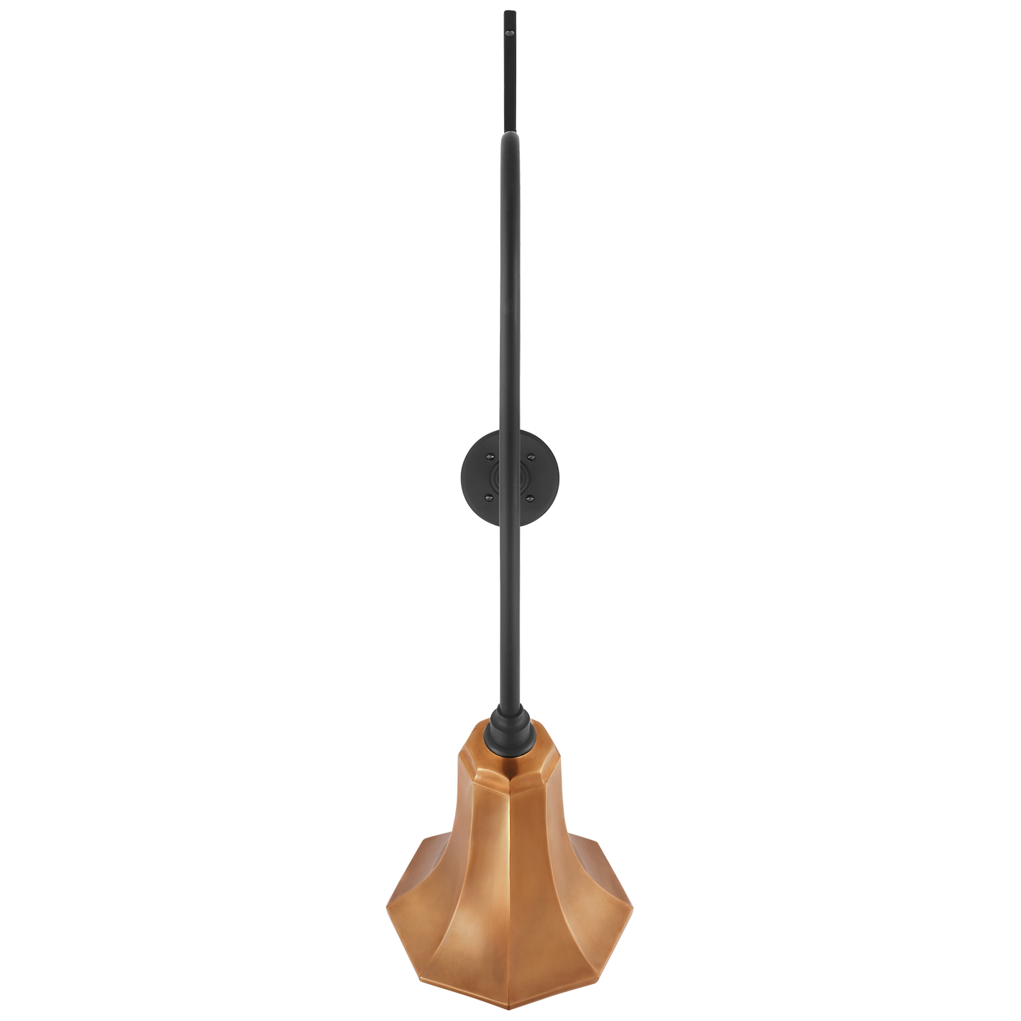 Academy 36" Anchored Larrabee Barn Light | Matte Black | 9.25 | 9.25" Soft Copper Savannah Shade