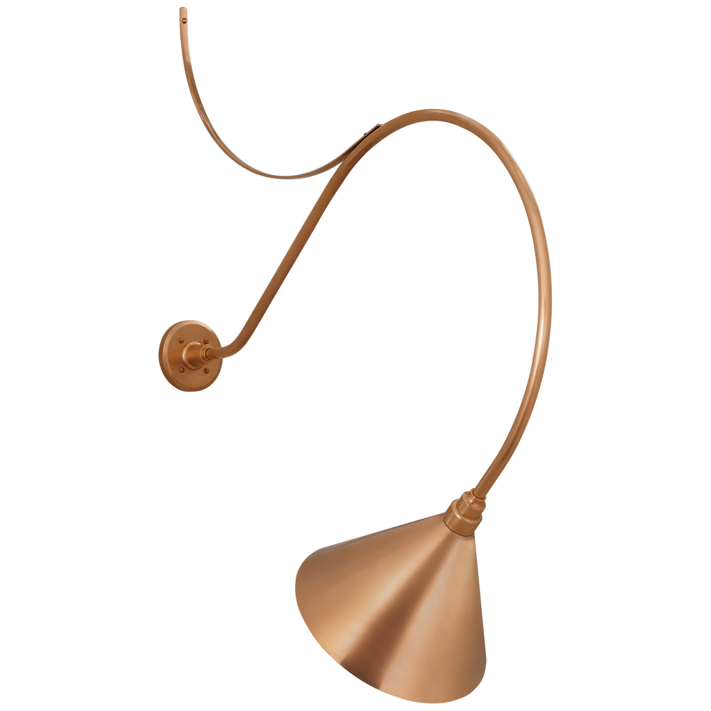 Academy 36" Anchored Larrabee Barn Light | Soft Copper | 12.5 | 12.5" Soft Copper Conical Savannah Shade
